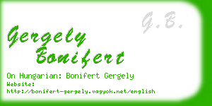 gergely bonifert business card